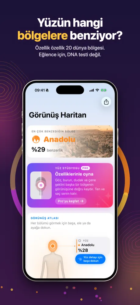 Görünüş haritan: en yakın bölge ve dokunulabilir görünüş atlası